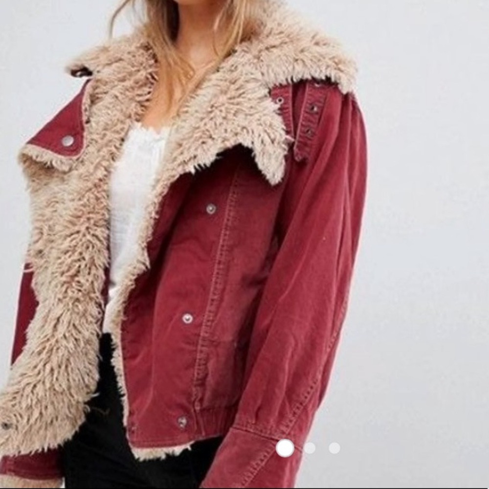 Free People Owen Sherpa Denim Jacket